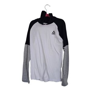 Reebok. Boys. Hoodie Long Sleeve Shirt. Blue, White and Gray. Size Large. NWT.
